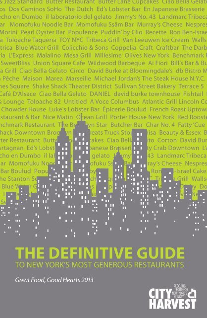 THE DEFINITIVE GUIDE - City Harvest