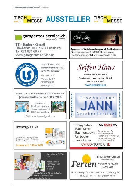 2. WIR-TISCHMESSE-MAGAZIN