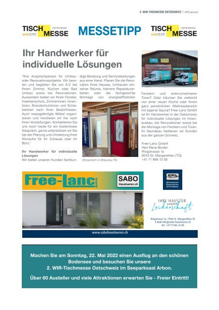 2. WIR-TISCHMESSE-MAGAZIN