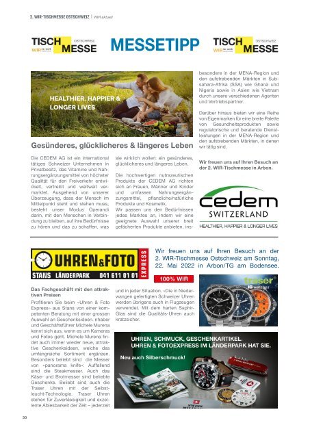 2. WIR-TISCHMESSE-MAGAZIN