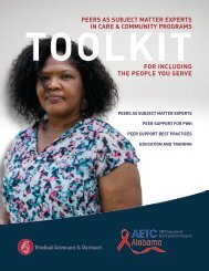 Peers As Subject Matter Experts Toolkit: Alabama AETC