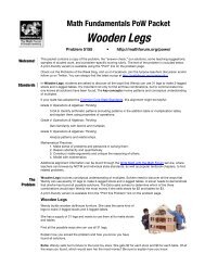 Wooden Legs - The Math Forum