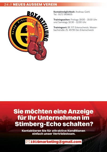 Stimberg-Echo Ausgabe 03_2022 - ESV 1916 - Fichte Bielefeld am 15.05.2022 - Westfalenliga 1