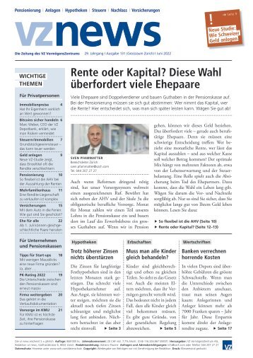 vznews, Schweiz deutsch, Juni 2022, Ausgabe 131