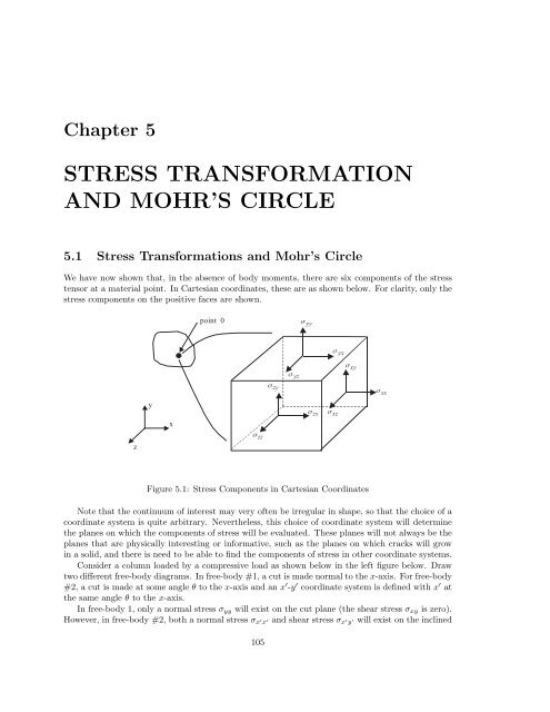 stress transformation and mohr's circle - Foundation Coalition