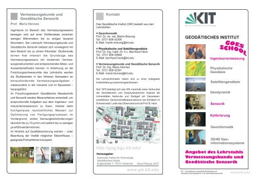 Geodätisches Institut (GIK) - KIT