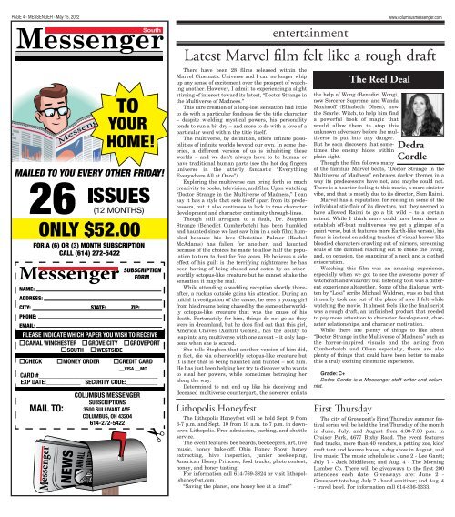 Canal Winchester Messenger - May 15th, 2022