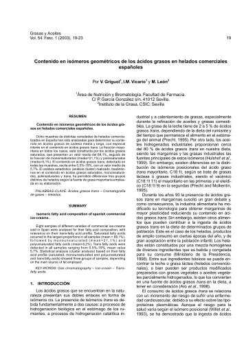 Contenido en isómeros geométricos de los ácidos grasos en ...