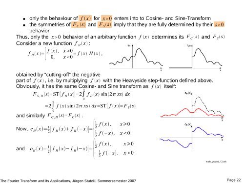 The Fourier Transform and its applications goals: present the Fourier ...