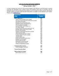 List of LVTS Non-participant Members - Canadian Payments ...