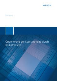 Optimierung der Kapitalrendite durch Risikotransfer - Marsh