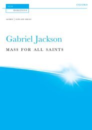 Gabriel Jackson  Mass for All Saints 