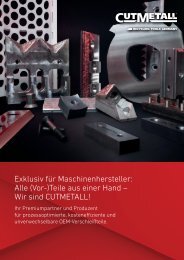 CUTMETALL Tools Exklusiv für Maschinenhersteller: 