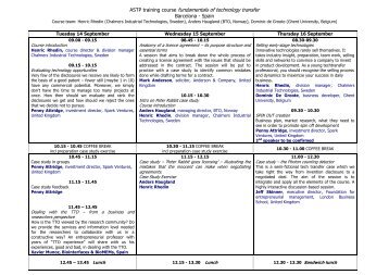 ASTP training course fundamentals of technology transfer