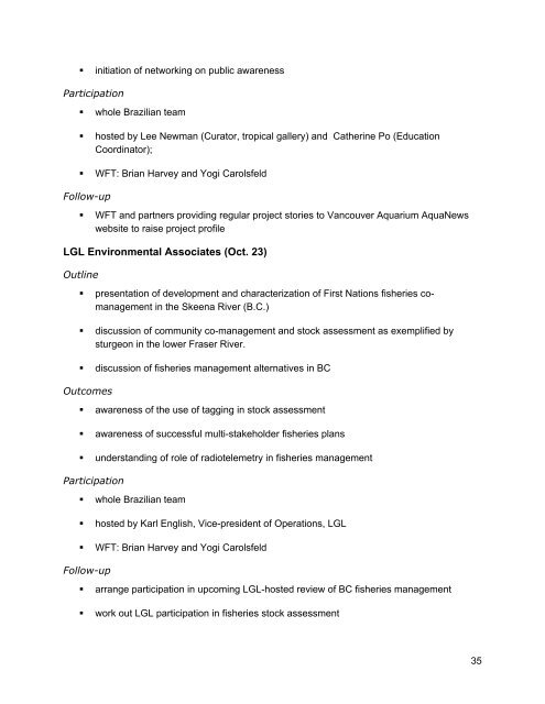 Semi-annual II English - World Fisheries Trust