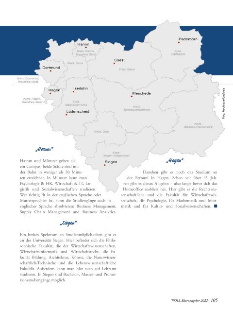 WOLL Elternratgeber Ausbildung + Karriere 2022/2023 Kreis Soest