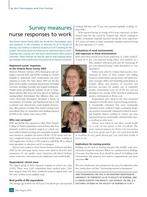 lhins: bringing it all back home - Registered Nurses' Association of ...