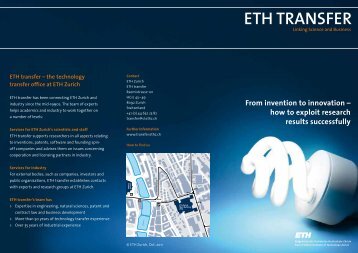 how to exploit research results successfully ETH TransfEr