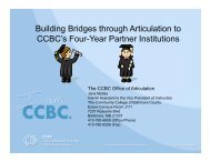 CCBC's Largest Partner CCBC s Largest Partner - The Community ...
