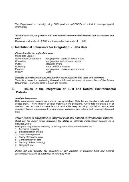 Brunei Darussalam - Centre for Spatial Data Infrastructures and ...