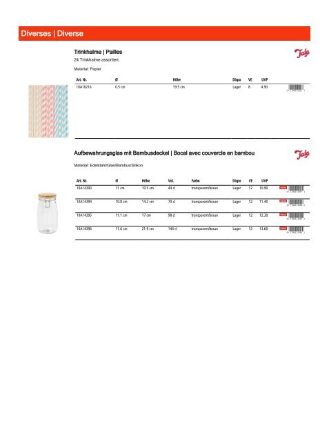 Retailkatalog Maison Truffe, Nr01