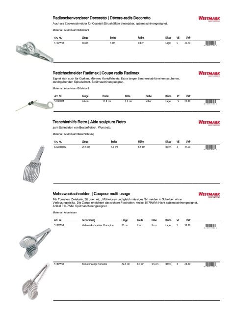 Retailkatalog Maison Truffe, Nr01