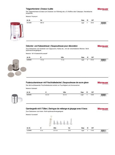 Retailkatalog Maison Truffe, Nr01