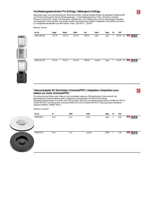 Retailkatalog Maison Truffe, Nr01