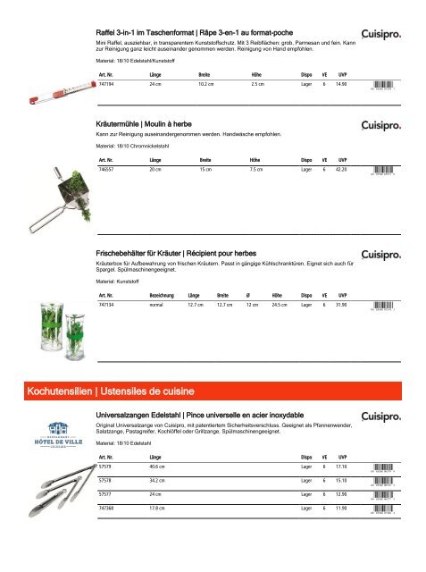 Retailkatalog Maison Truffe, Nr01