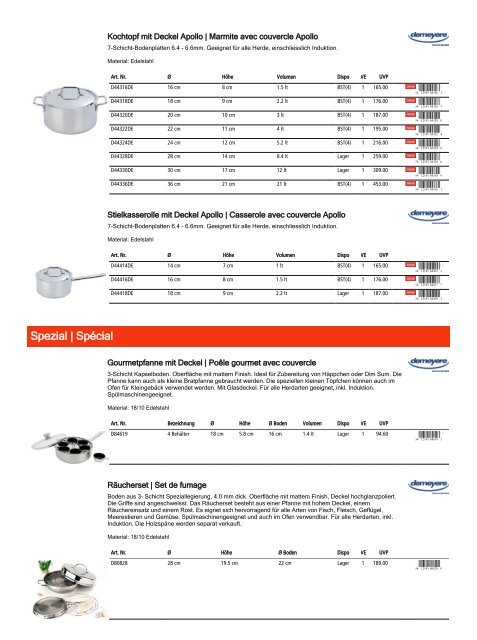 Retailkatalog Maison Truffe, Nr01