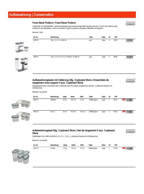 Retailkatalog Maison Truffe, Nr01