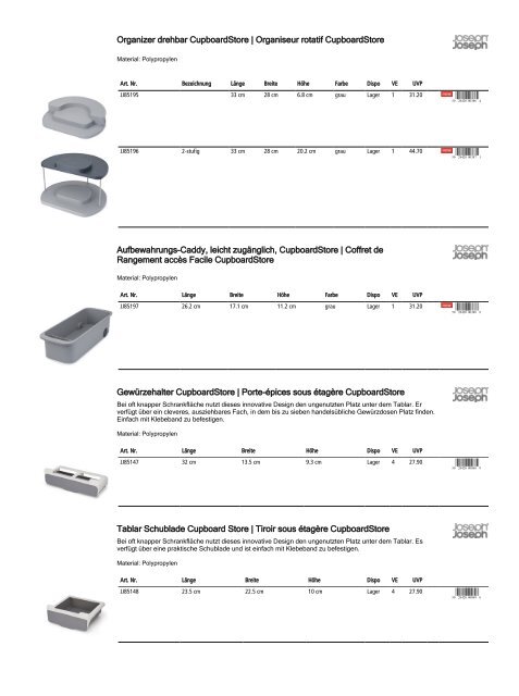 Retailkatalog Maison Truffe, Nr01