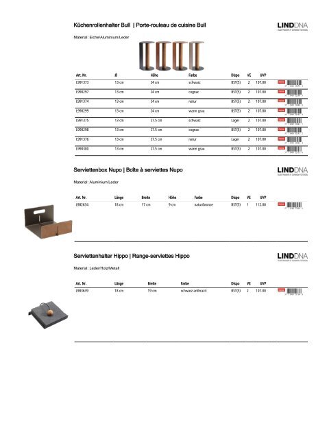 Retailkatalog Maison Truffe, Nr01