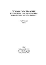 TECHNOLOGY TRANSFER: - Parenteral Drug Association