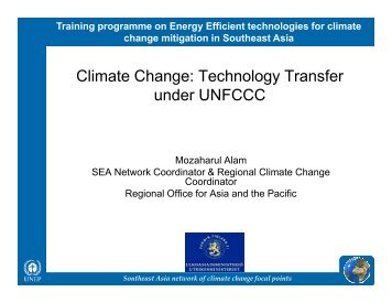 Climate Change: Technology Transfer under UNFCCC - UNEP