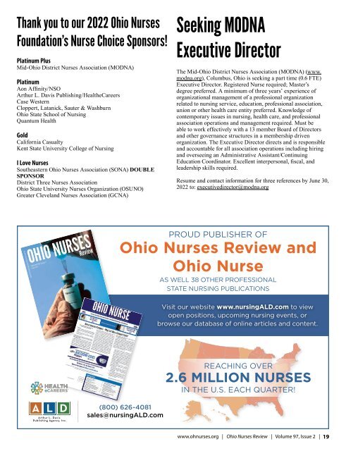 Ohio Nurses Review - June 2022