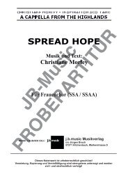 Spread hope (für Frauenchor SSA / SSAA)