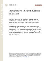 Introduction to Farm Business Valuation