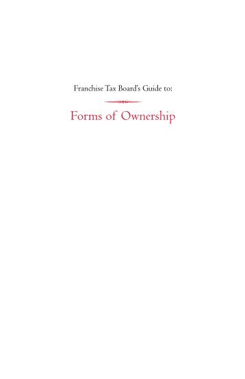 forms of ownership