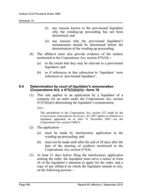 Uniform Civil Procedure Act Uniform