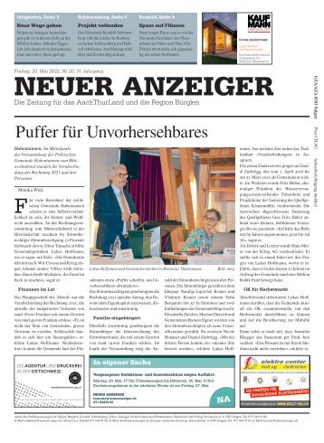 Neuer Anzeiger 20. Mai 2022