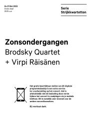 2022 05 21 Zonsondergangen - Brodsky Quartet + Virpi Räisänen