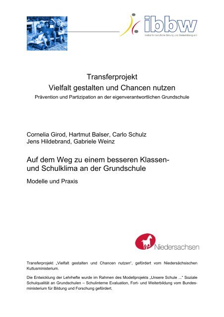 Transferprojekt Vielfalt gestalten und Chancen nutzen Auf dem Weg ...