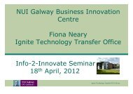 NUI Galway Business Innovation Centre Fiona Neary Ignite ...