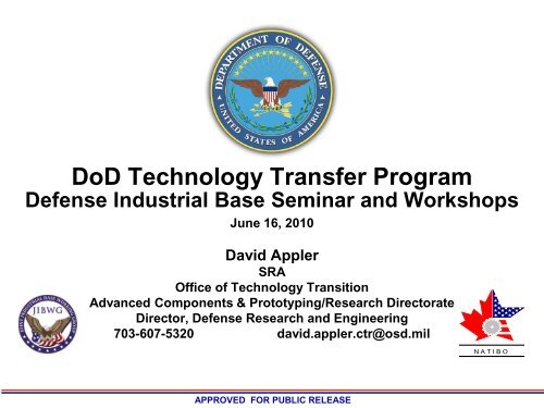 DoD Technology Transfer Program - Usasymposium.com