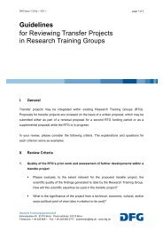 Guidelines for Reviewing Transfer Projects in Research ... - DFG