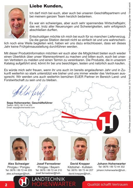 Produktinformation Sommer 2022