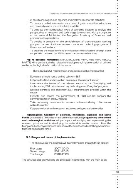 Science And Technology Development Plan sCIenCe AnD teCHnoLoGY MA