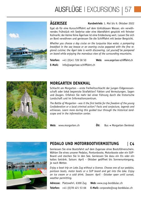 Guide Zug Frühling 2022