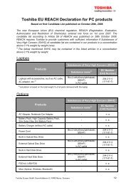 Toshiba EU REACH Declaration For PC Products - Tech Data